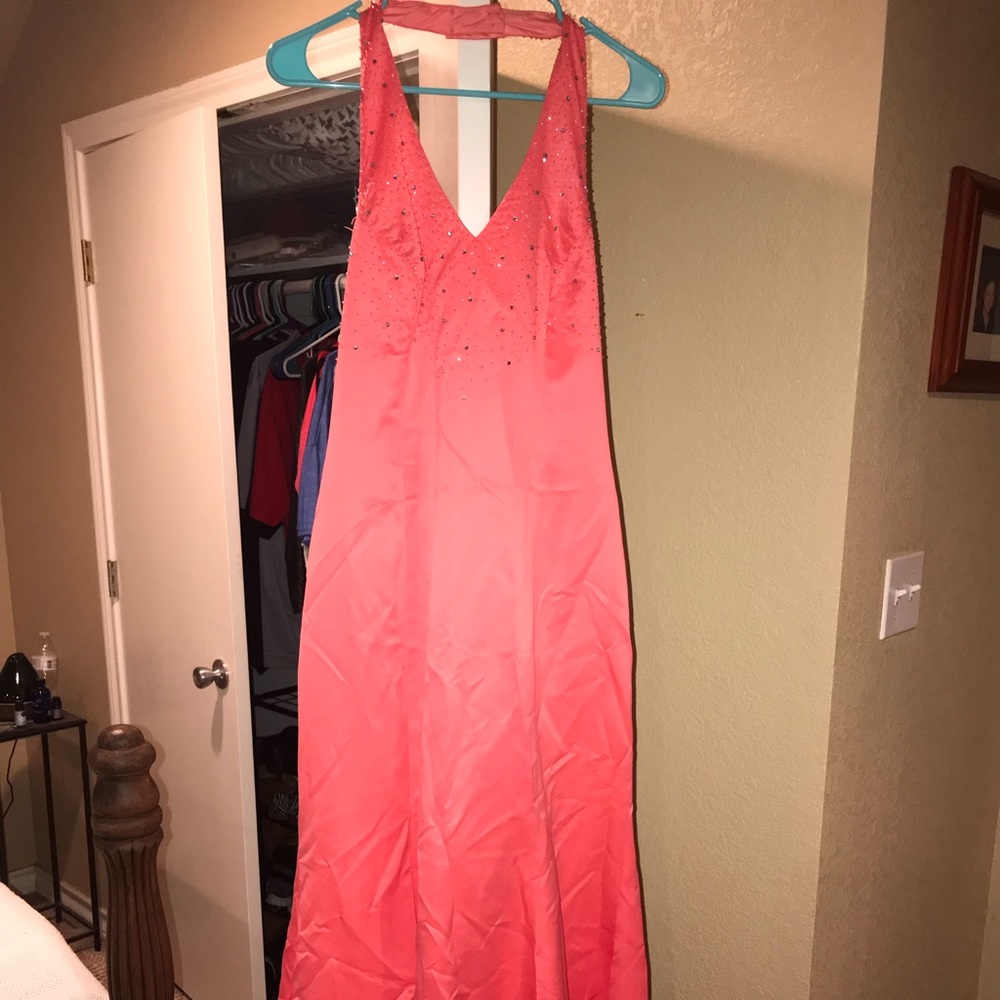 Coral prom dress